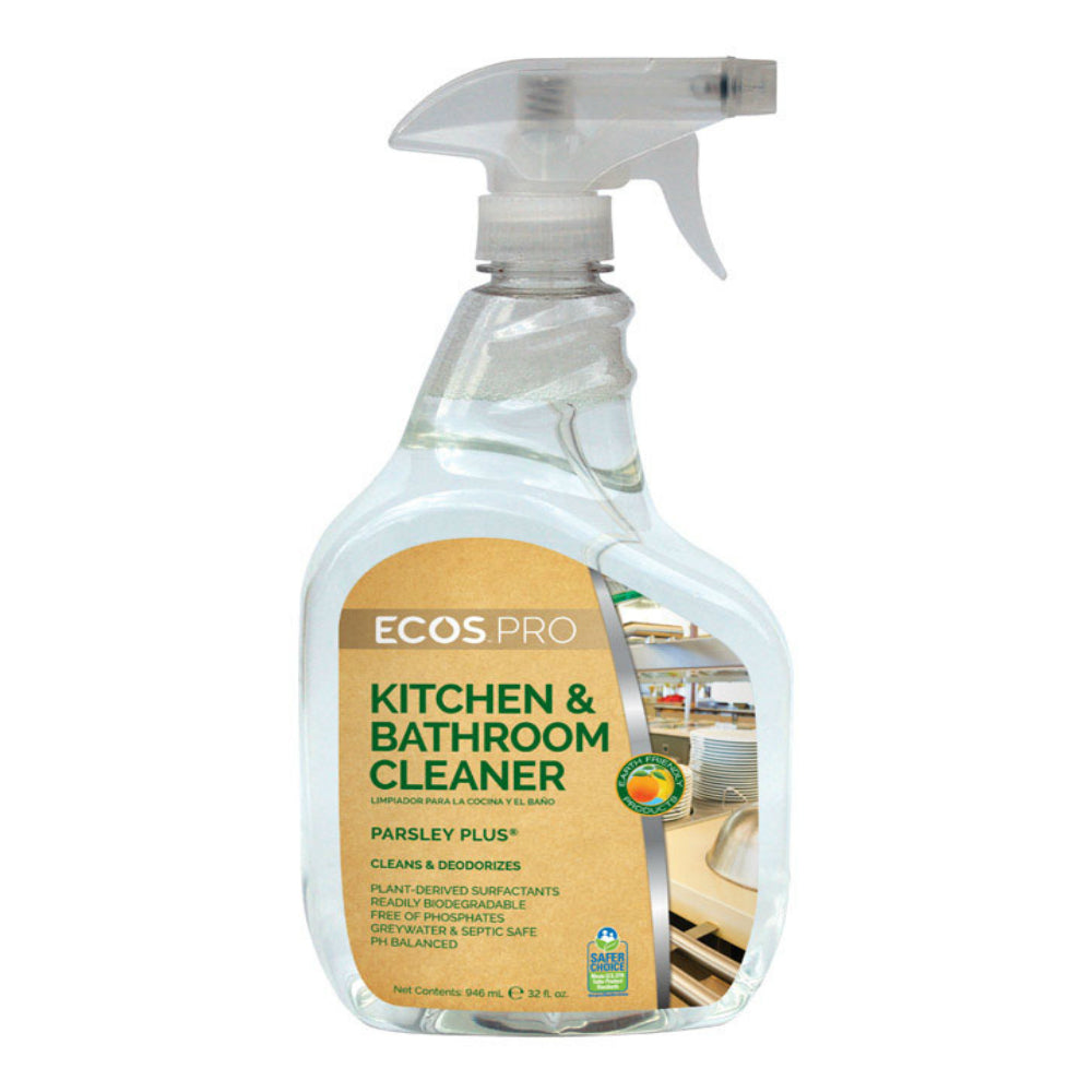 Earth Friendly PL9746/6 Parsley Plus Kitchen & Bathroom Cleaner, 32 Oz