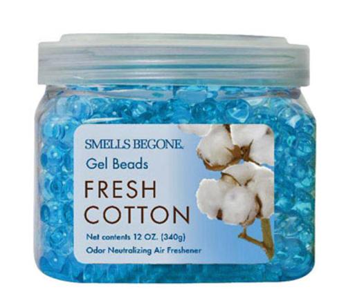 Smells Begone 52012 Odor Neutralizing Gel Beads, Fresh Cotton, 12 Oz