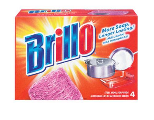 Brillo 53304 Steel Wool Pads, 4 Count
