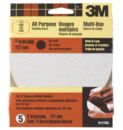 3M 9141NA Hookit Quick Change Disc 5", Fine, 120 Grit