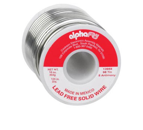 Alpha 13955 Lead-Free Non Electrical Solid Wire Solder, 1 lb