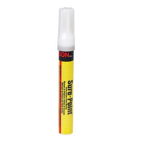 C.H. Hanson 10298 Sure Point Permanent Paint Marker, White, 1/2" x 6"