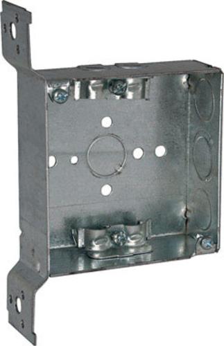 Raco 223 Steel Square Box With "FM" Bracket, 4", 21.0 Cu. In.