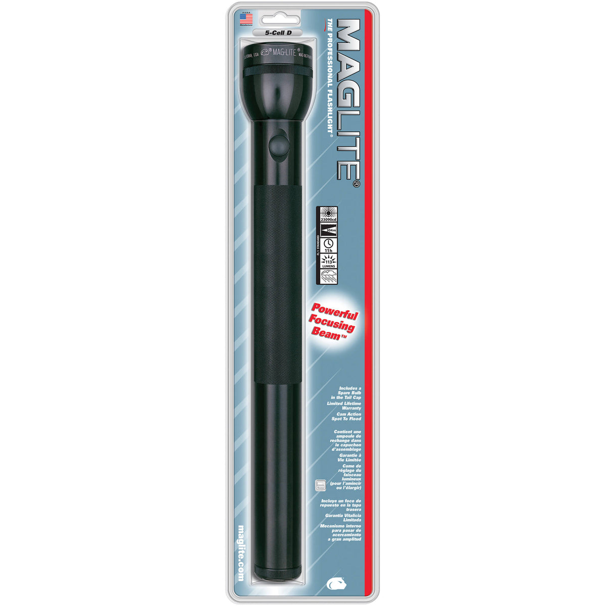 Maglite SS5D016 5-D Cell Flashlight, Black