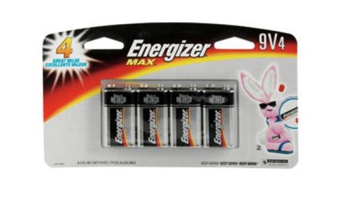 Energizer 522BP-4H  Max Alkaline Batteries, 9 Volt