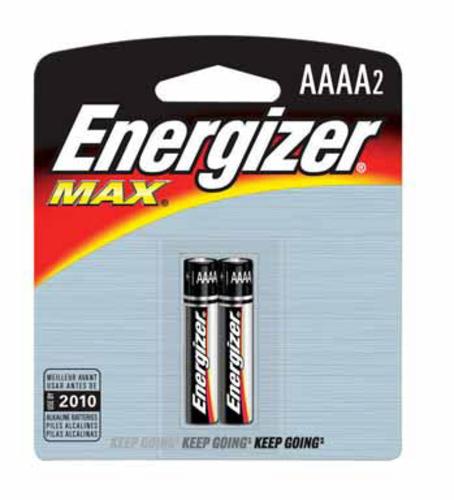 Energizer E96BP-2 Max Alkaline Battery, 1.5 Volt, AAAA