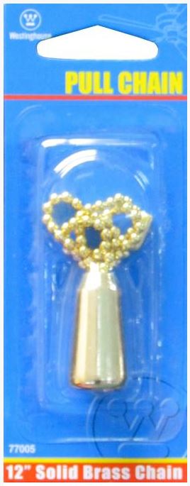 Westinghouse 7700500 Decorative Tear Drop Pull Chain, 12"