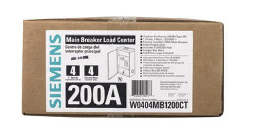 Buy siemens w0404mb1200ct - Online store for rough electrical, main breaker load centers in USA, on sale, low price, discount deals, coupon code