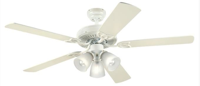 Westinghouse 78627-6548 Vintage Reversible Five-Blade Ceiling Fan, 52"