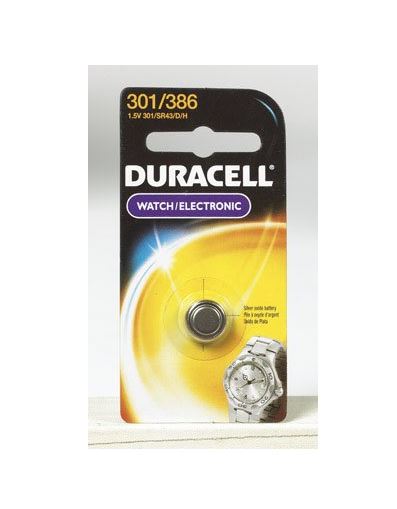 Duracell D301/386BPK Watch/Electronic Battery, 1.5 volts