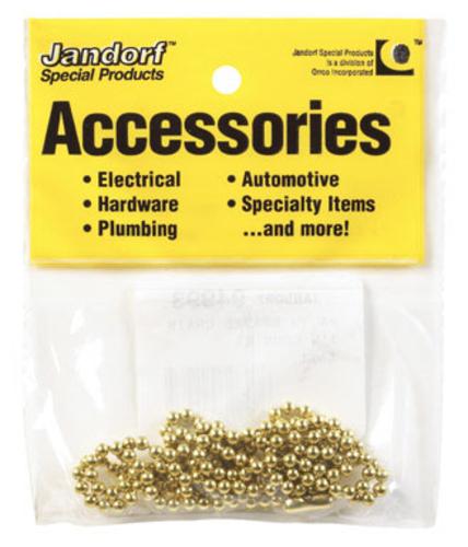 Jandorf 94993 Bead Chain, 36" Length, Yellow Brass