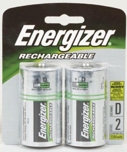 Energizer NH50BP-2(R2) D Size Rechargeable Battery, NIMH System