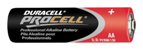 Procell PC1500BKD Alkaline Battery, 1.5 Volt, AA