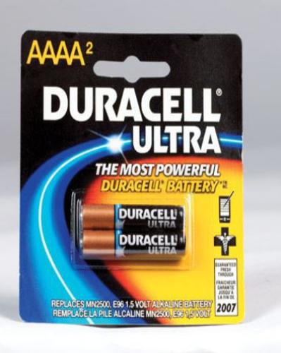 Duracell MX2500B2PK Ultra Alkaline Battery 1.5 Volt, AAAA