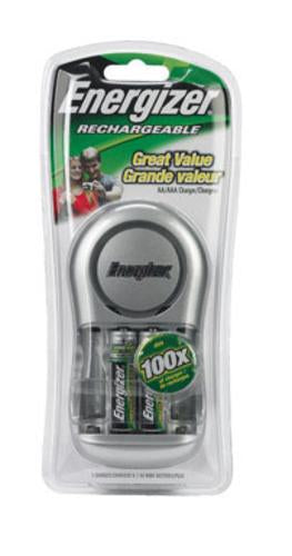 Energizer CHVCWB-2 Rechargable Battery Charger, 2/4 AA, 2000mAH