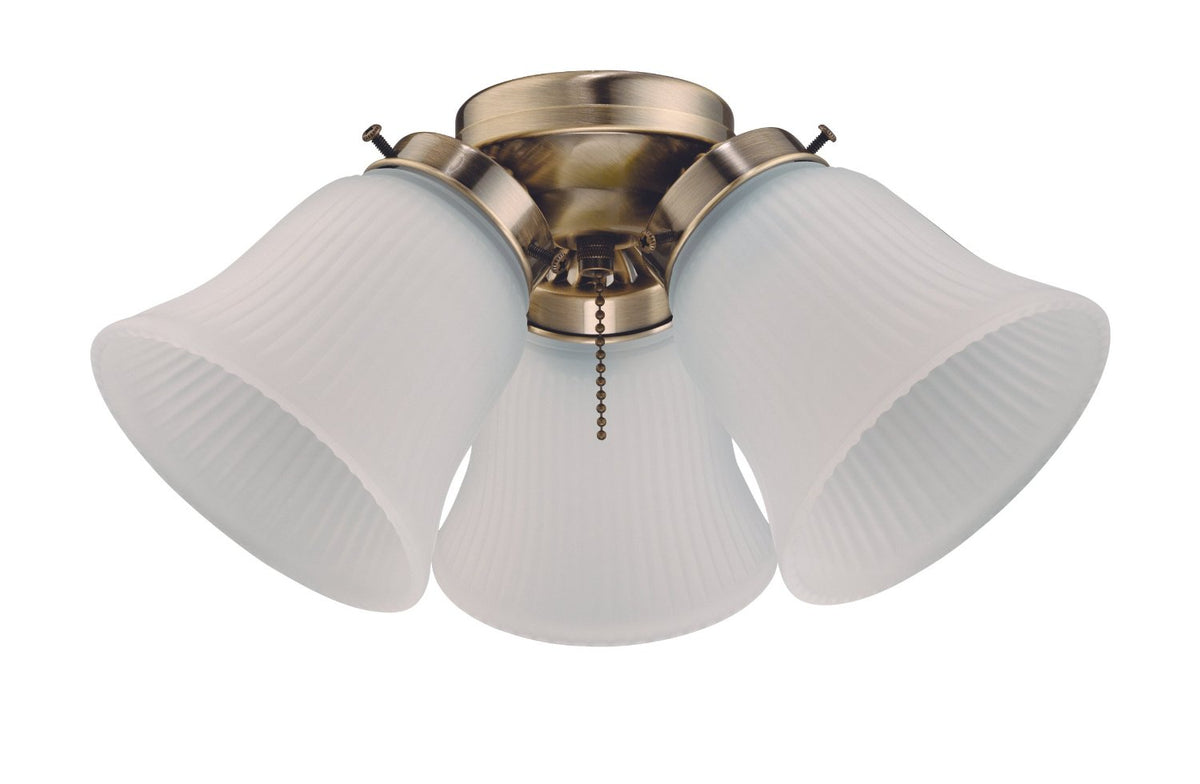 Westinghouse 77815 Three-Light Cluster Light Kit, Antique Brass