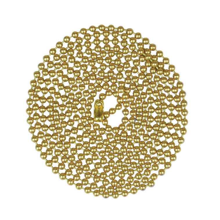 Jandorf 60361 Beaded Chain, Brass, 5'