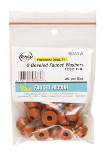 Danco 35389W Faucet Washer, Rubber, Bag / 20