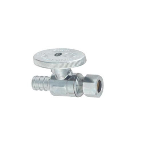 Zurn QQTV60SGXNPK1 PEX Straight Stop Valve, 1/2" x 3/8"