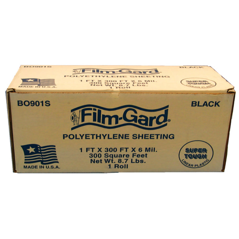 Berry Plastics 626002 Film-Gard Poly Sheeting, 12" x 300', Black