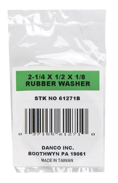 Danco 61271B Flat Washer, Rubber, 2-1/4" x 1/2" x 1/8"