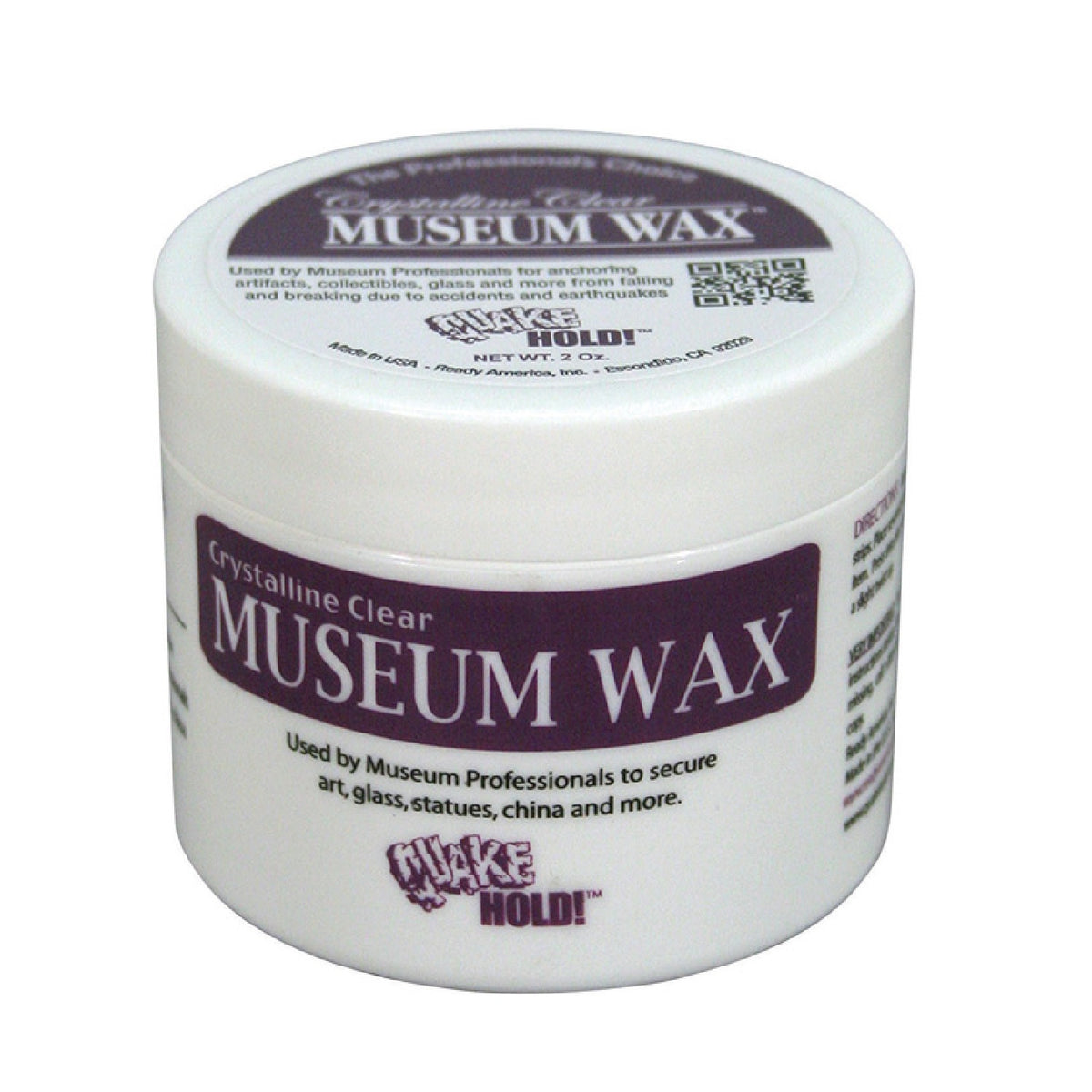 QuakeHold! 66111 Museum Wax, Crystalline Clear, 2 Oz