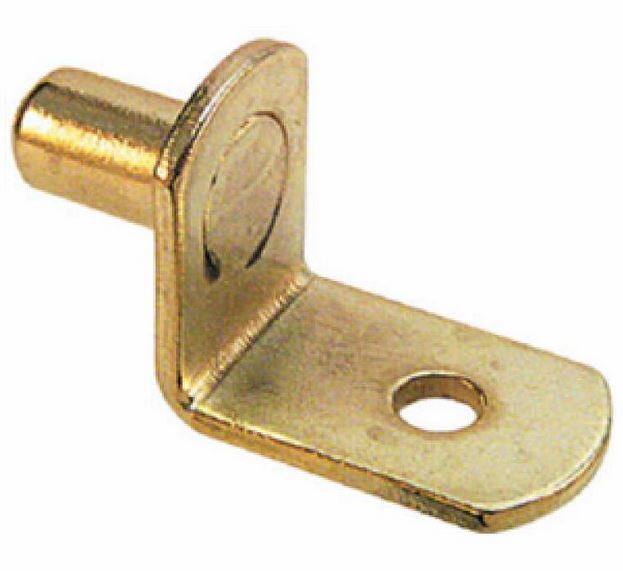 Prime Line 241939 Shelf Support Pegs, 1/4", Brass Finish, CD/8