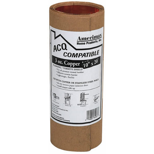 Amerimax 85067 Copper Flashing, 10" x 20', Aluminum