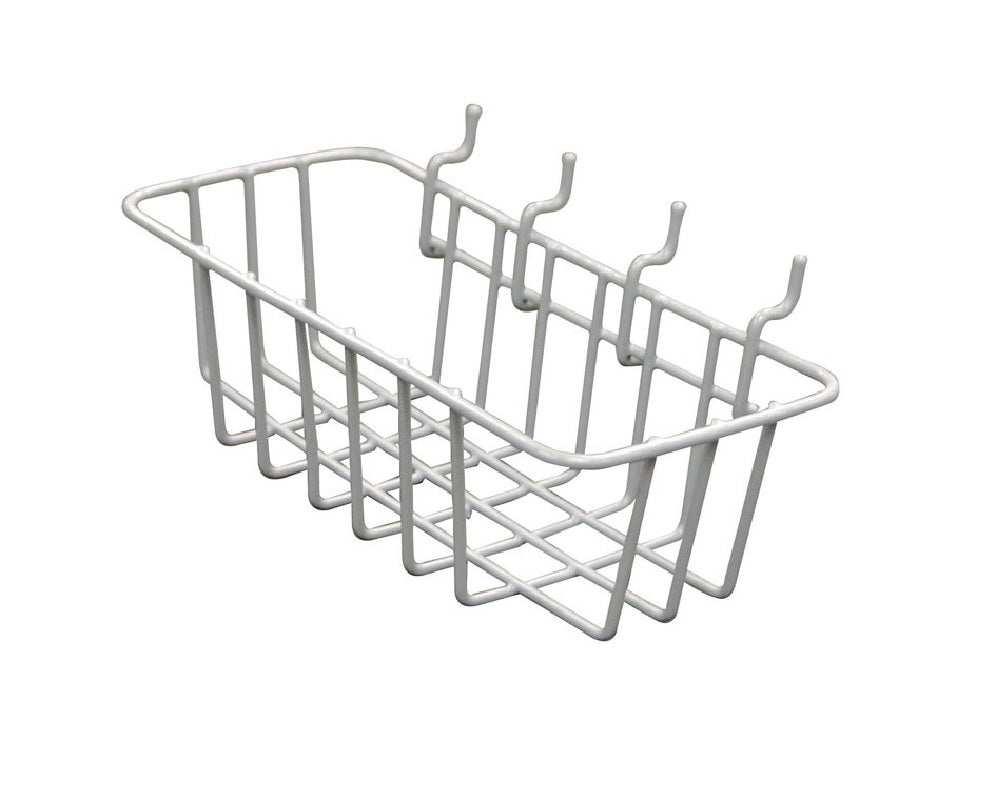 Crawford WB85 Peggable Wire Basket, 3.5" x 8" x 2.5", Vinyl Coated