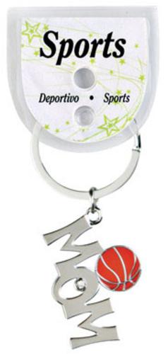 Key Ring KH450 Sports Mom Basketball Key Ring 5 Pc./Pk., Orange