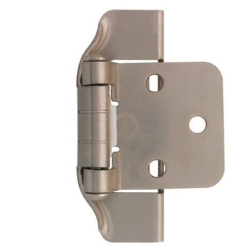 Liberty Hardware H01915L-SN-U Semi Wrap Overlay Hinge, 1/2", Satin Nickel