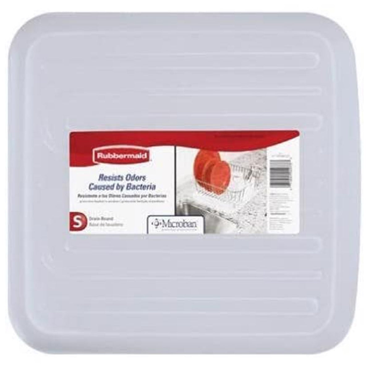 Rubbermaid 1180-MA-CLR Dish Drainer Tray, 14.3 Inch x 15.3 Inch, Plastic, Clear