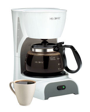 Mr. Coffee DR4-NP Coffeemaker, 4-Cup, White