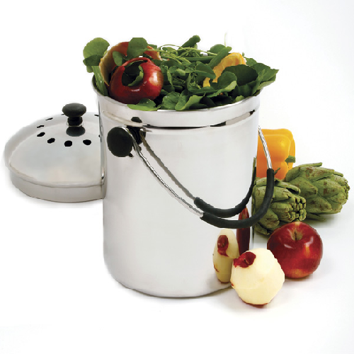 Norpro 95 Grip-Ez Stainless Steel Compost Keeper, 11" x 8.25"
