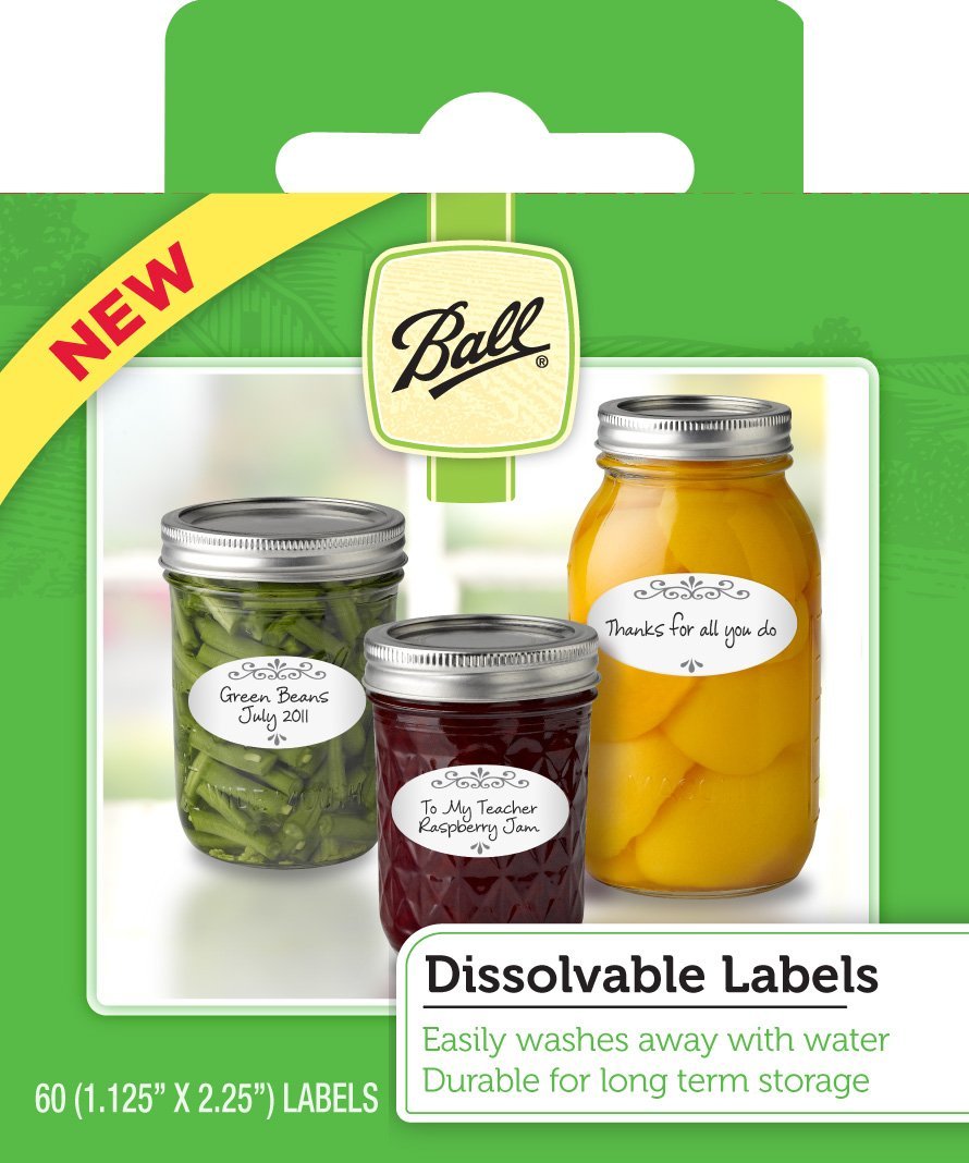Ball 1440010734 Dissolvable Canning Labels, 60 Pieces Per Box