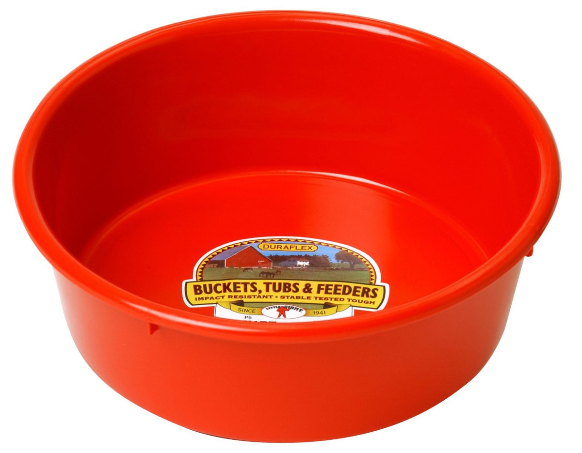 Miller P-5 RED Plastic Feed & Water Pan, 5 Qt, Red