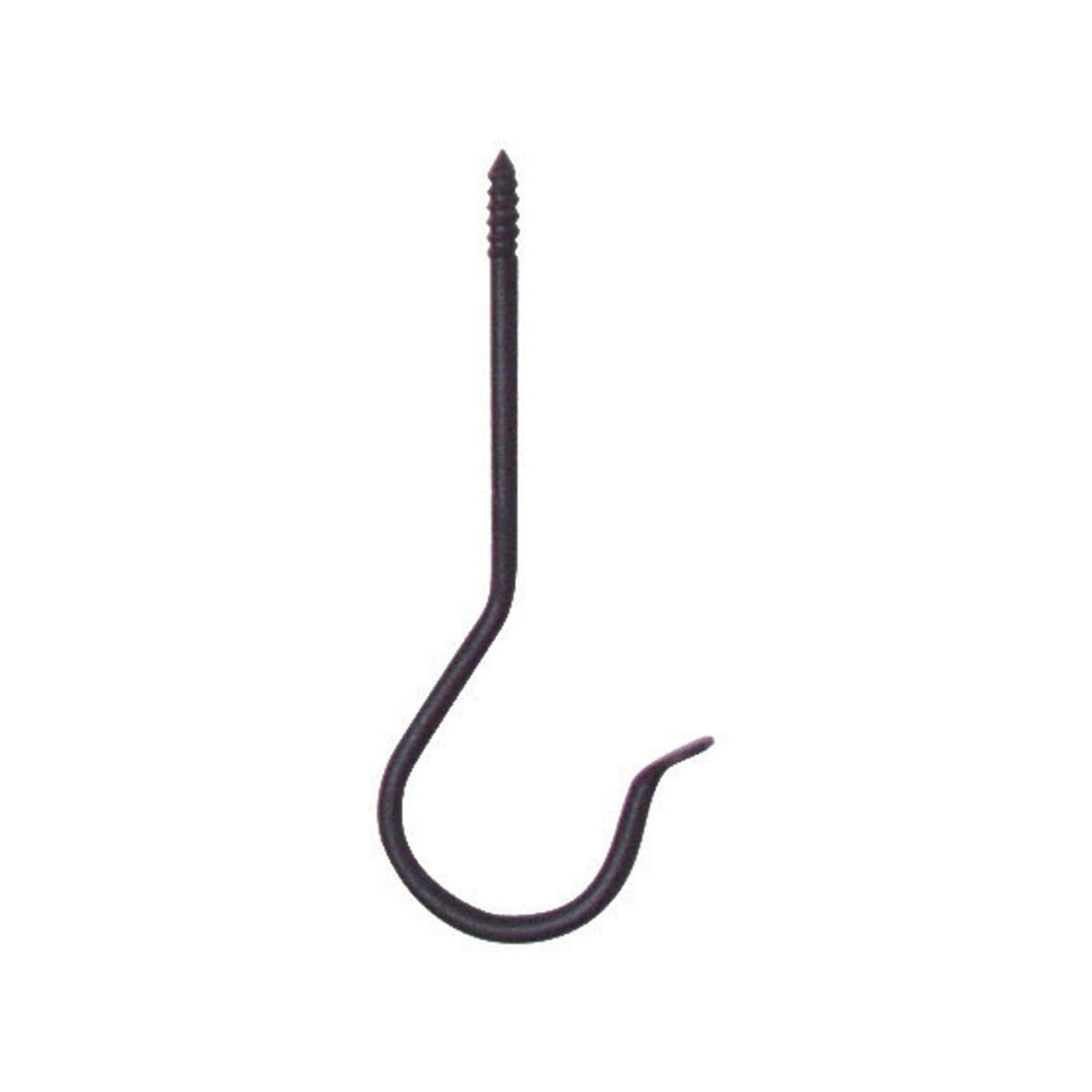 Panacea 89404 Threaded J Hook, 6", Wrought Iron, Black