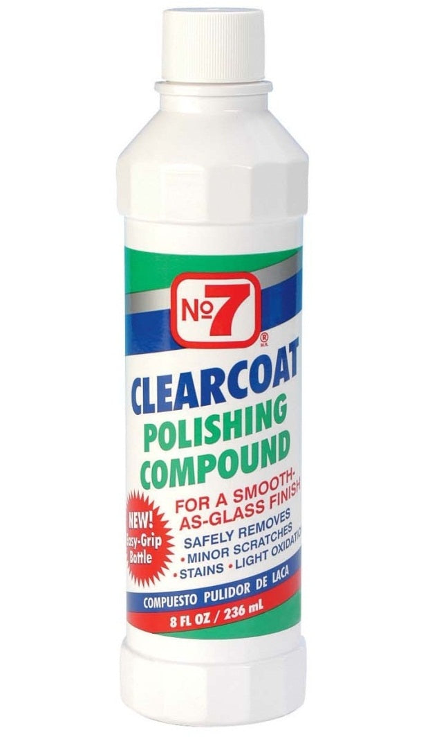 NO 7 06610 Clearcoat Polishing Compound, 8 Oz