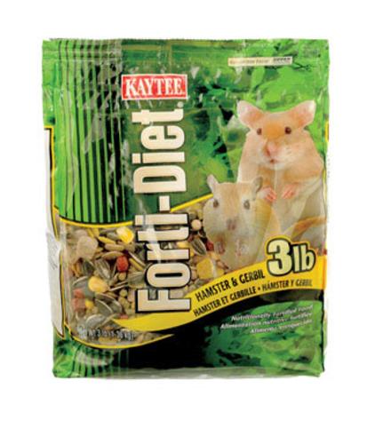 Kaytee 100509716 Forti-Diet Hamster/ Gerbil Food, 3 lbs