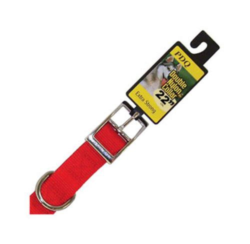 PDQ 2952201 Nylon Dog Collar, 1"x22", Red