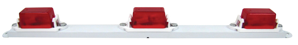 Peterson 107-3R Rectangular 3-Light Id Bar, 107 Watts, Red