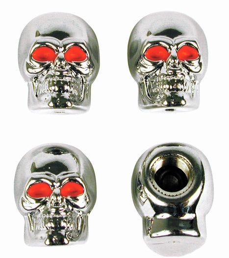 Custom Accessories 16220 Skull Valve Cap, Chrome