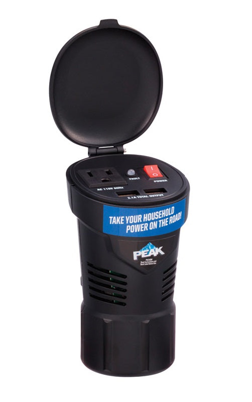 Peak PKC0BM Cup Holder Mobile Power Outlet, 12 V, 150 Watts