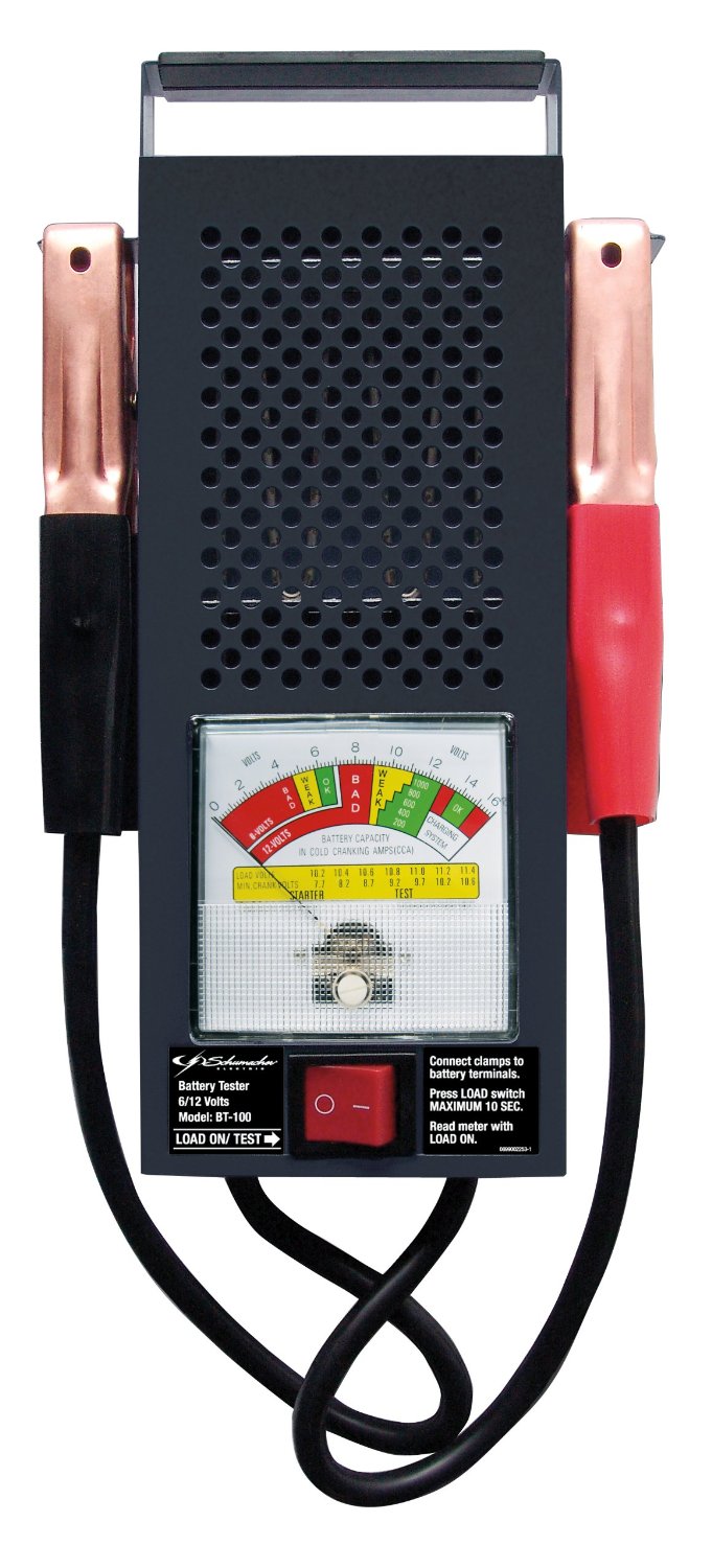 Schumacher BT-100 Battery Load Tester Volt Meter, 6 Volt, 100 amp