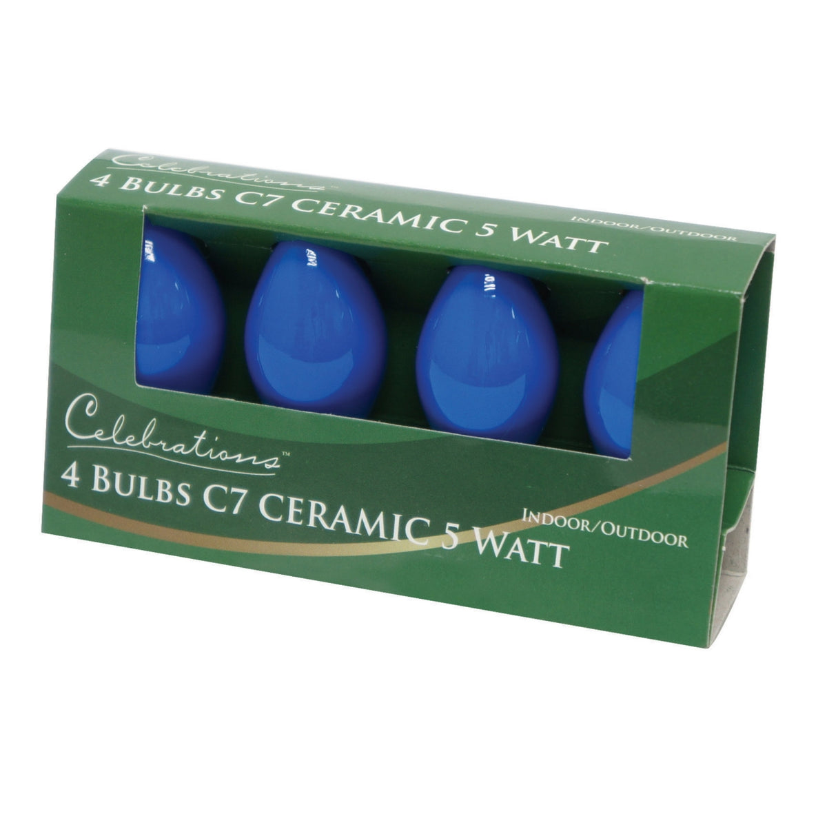 Celebrations UYTUL411 C7 Replacement Bulbs, 5 W, Ceramic, Blue