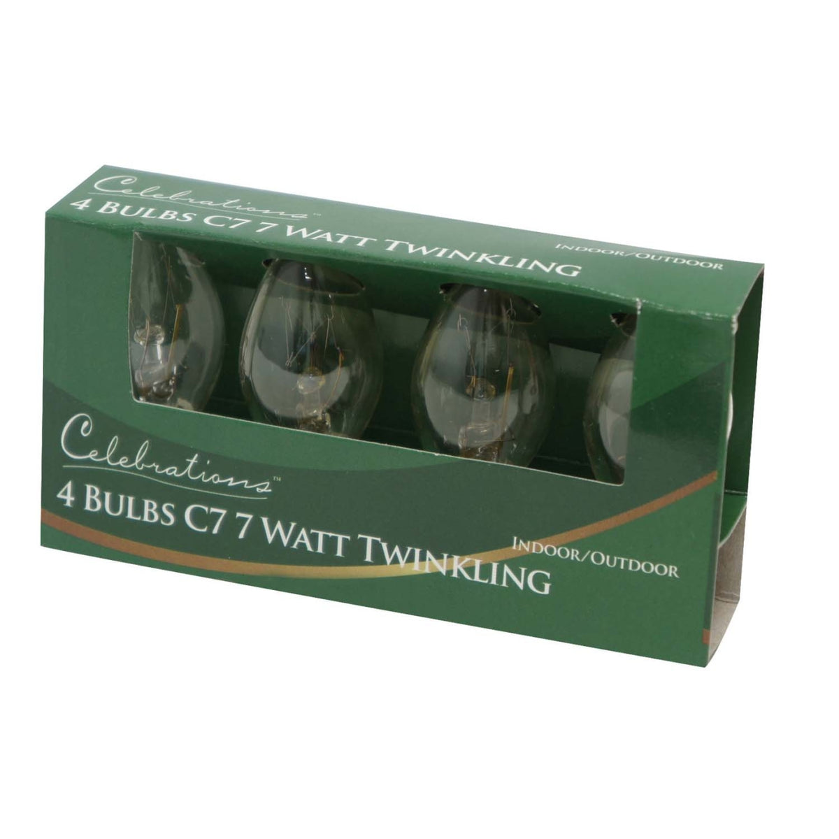Celebrations UYRYL1A3 C7 Replacement Bulbs, 7 W, Twinkle, Clear