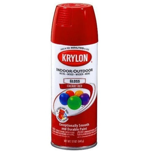 Krylon 52101 Interior & Exterior Spray Paint, 12 Oz, Cherry Red