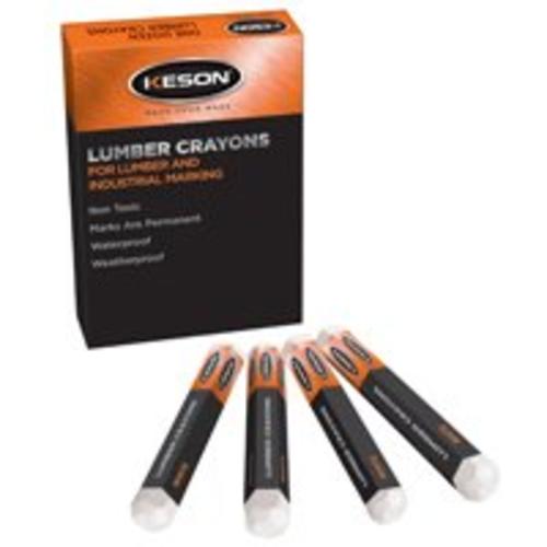 Keson LCWHITE Hard Lumber Crayon, White