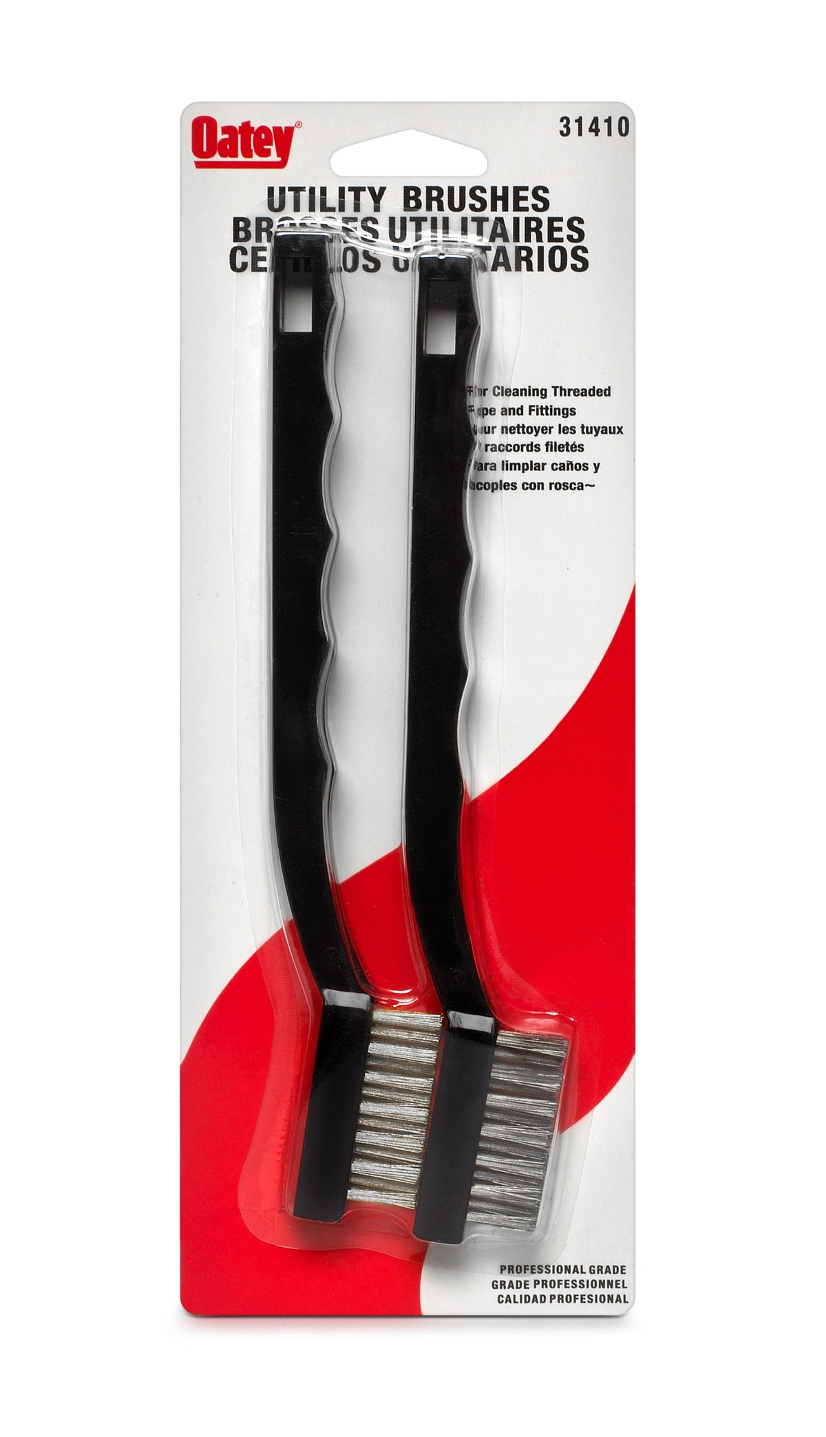 Oatey 31410 Pipe Thread Cleaning Brush Set, 2 Piece