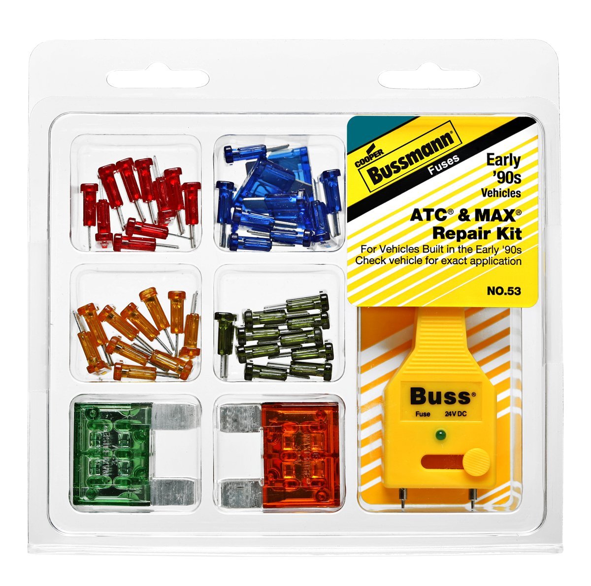 Cooper Bussmann NO.53 ATC & MAX Blade Auto Fuse Assortment, 45-Piece